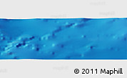 Physical Panoramic Map of the area around 43° 27' 40" N, 14° 22' 30" W