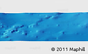 Shaded Relief Panoramic Map of the area around 43° 27' 40" N, 14° 22' 30" W