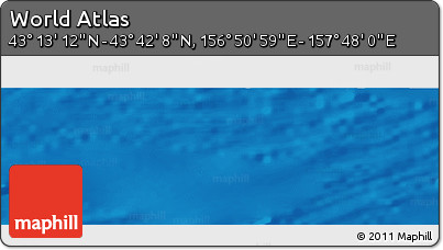 Physical Panoramic Map of the Area around 43° 27' 40" N, 157° 19' 29" E
