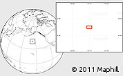 Blank Location Map of the area around 43° 27' 40" N, 157° 10' 30" W