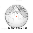 Outline Map of the Area around 43° 27' 40" N, 163° 7' 30" W, rectangular outline