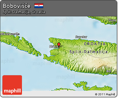 Physical 3D Map of Bobovišće