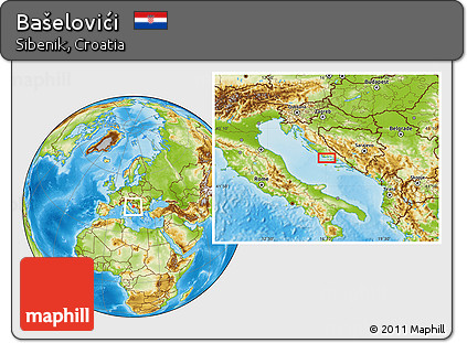 Physical Location Map of Bašelovići