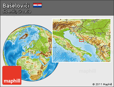 Physical Location Map of Bašelovići