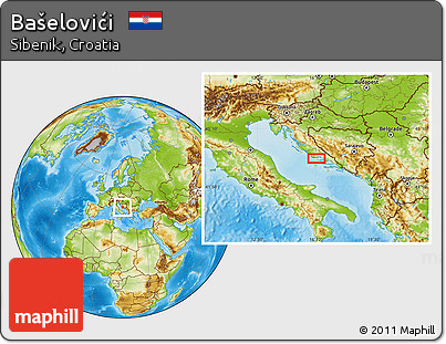 Physical Location Map of Bašelovići