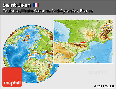 Physical Location Map of Saint-Jean