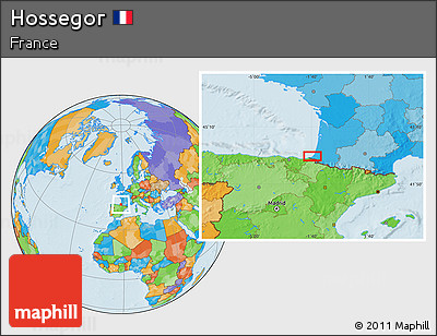 Political Location Map of Hossegor