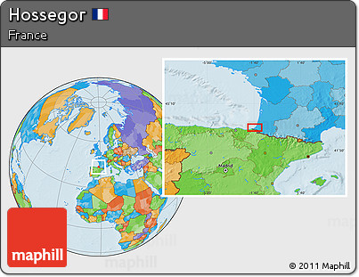 Political Location Map of Hossegor