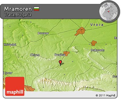Physical 3D Map of Mramoren