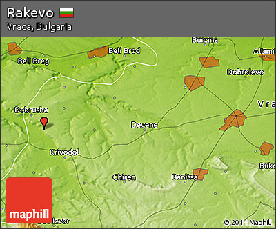 Physical 3D Map of Rakevo