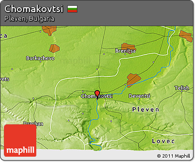 Physical 3D Map of Chomakovtsi