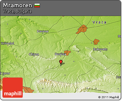 Physical 3D Map of Mramoren
