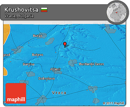 Political 3D Map of Krushovitsa