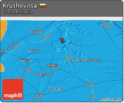 Political 3D Map of Krushovitsa