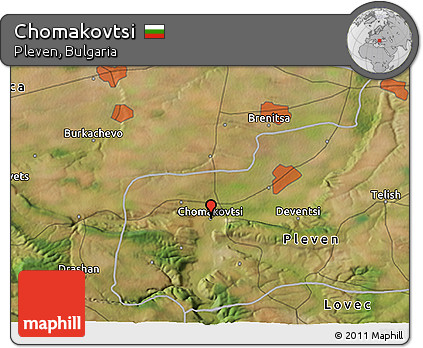 Satellite 3D Map of Chomakovtsi