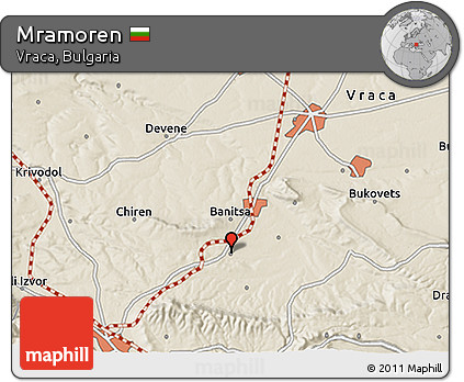Shaded Relief 3D Map of Mramoren