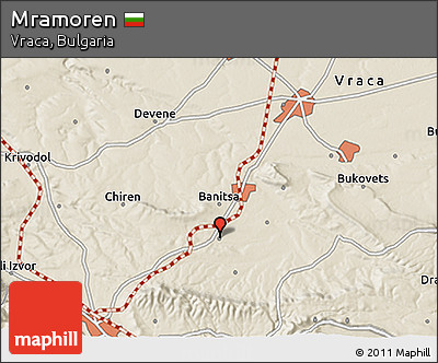 Shaded Relief 3D Map of Mramoren