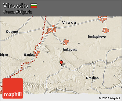 Shaded Relief 3D Map of Virovsko