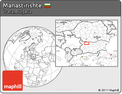 Blank Location Map of Manastirishte
