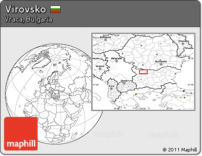 Blank Location Map of Virovsko