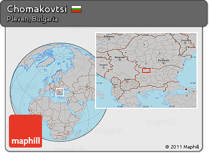 Gray Location Map of Chomakovtsi