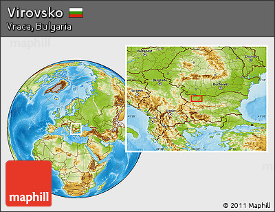 Physical Location Map of Virovsko
