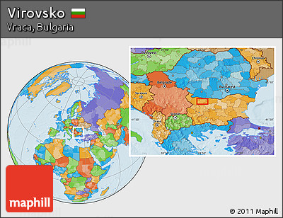 Political Location Map of Virovsko