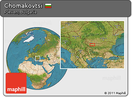 Satellite Location Map of Chomakovtsi