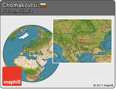Satellite Location Map of Chomakovtsi