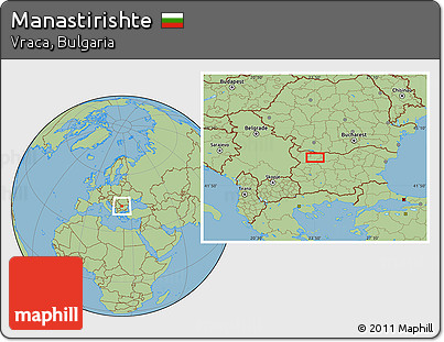 Savanna Style Location Map of Manastirishte