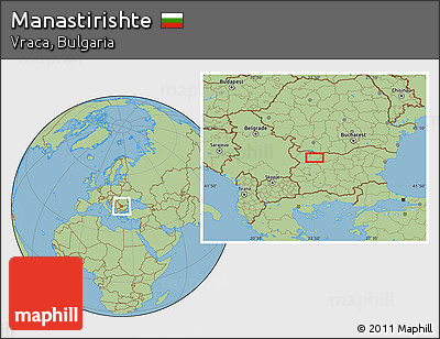 Savanna Style Location Map of Manastirishte