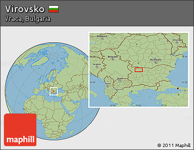 Savanna Style Location Map of Virovsko