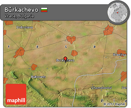 Satellite Map of Bŭrkachevo