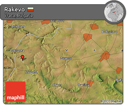 Satellite Map of Rakevo