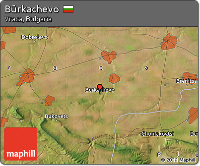 Satellite Map of Bŭrkachevo