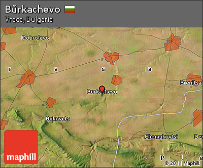Satellite Map of Bŭrkachevo
