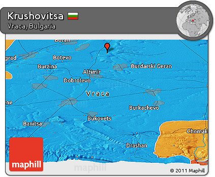 Political Panoramic Map of Krushovitsa