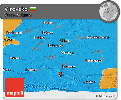 Political Panoramic Map of Virovsko