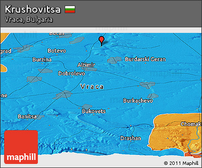 Political Panoramic Map of Krushovitsa