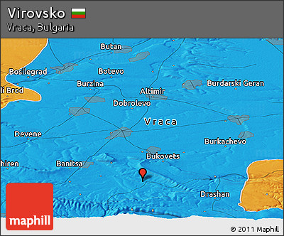 Political Panoramic Map of Virovsko