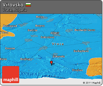 Political Panoramic Map of Virovsko