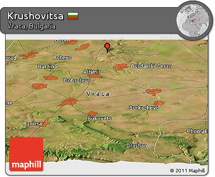 Satellite Panoramic Map of Krushovitsa