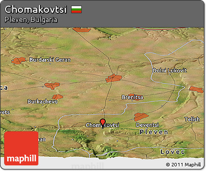 Satellite Panoramic Map of Chomakovtsi