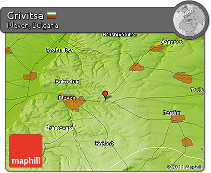 Physical 3D Map of Grivitsa