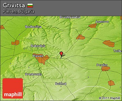 Physical 3D Map of Grivitsa