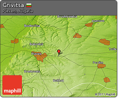Physical 3D Map of Grivitsa