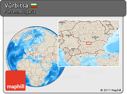 Shaded Relief Location Map of Vŭrbitsa