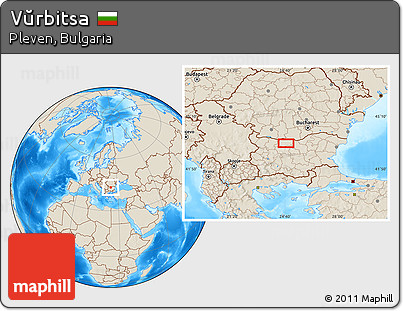Shaded Relief Location Map of Vŭrbitsa