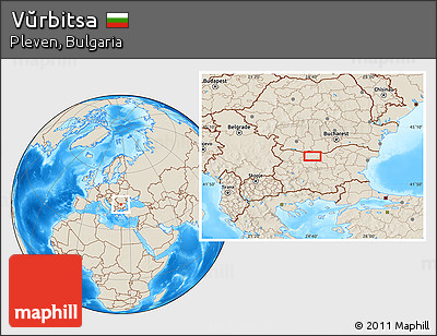 Shaded Relief Location Map of Vŭrbitsa