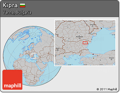 Gray Location Map of Kipra